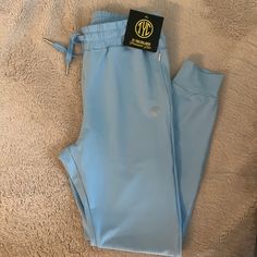 Tyc Baby Blue Joggers W/ Front Zip Pockets Super Soft And Stretchy Full Length Never Worn Nwt Size Is Xs But A Medium Gal Can Wear These As A Snug Legging Like Fit. Fitted Blue Joggers With Pockets, Blue Stretch Joggers For Spring, Spring Stretch Blue Joggers, Blue Fitted Joggers For Loungewear, Blue Joggers, Track Pants, Baby Blue, Pant Jumpsuit, Zip Pockets