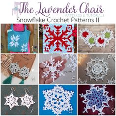 the lavender chair snowflake crochet patterns