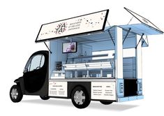 the food truck is designed to look like an ice cream stand