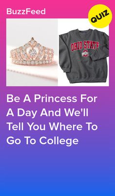 a poster with the words be a princess for a day and we'll tell you where to go to college