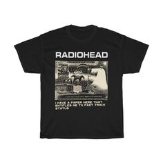 Radiohead Vintage 90s Rock Band Graphic T-shirt Radiohead T Shirt, Radiohead Shirt, Rock Boy, Men Fashion Summer, Rock Boys, Monkey Print, Rock Outfit, Funny Letters, Radiohead