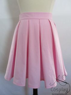 "Box Pleat Skirt - Above the Knee to Knee Length For a mini skirt version of this skirt(12 inches to 16 inches length), please visit this listing: https://www.etsy.com/listing/512298787/box-pleat-mini-skirt-any-color-or-size This custom made box pleat skirt is great for cosplay or everyday wear. It is made from machine washable 100% cotton fabric and features large, full puffy pleats. It is available in any color and is custom made to fit you. It is available in any size from small to plus size. Pink A-line Pleated Skirt, Pink Pleated A-line Skirt, Knee-length Cotton Skort With Lined Skirt, Fitted Knee-length Pink Skirt, Pink Short Pleated Lined Skirt, Short Pink Lined Pleated Skirt, Pink Knee-length Gathered Skirt Bottoms, Pink Knee-length Gathered Skirt, Fitted Cotton Pleated Pink Skirt