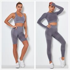 Brand Name:HipstermeOrigin:CN(Origin)Material:NylonGender:WOMENSleeve Length(cm):SleevelessFit:Fits true to size, take your normal sizePattern Type:SolidFeature:Anti-PillingFeature:Anti-ShrinkFeature:Anti-WrinkleFeature:BreathableFeature:CompressedModel Number:2004Style 1:Ropa deportiva mujerStyle 2:Conjunto deportivo mujerStyle 3:Workout clothes for womenCompound mode:Bras+Shorts/T-Shirts+Leggings Fitted Gray Activewear For Light Sports, Sleeveless Stretch Yoga Set, Stretch Sleeveless Gym Sets, Fitted Sleeveless Sports Sets, Fitted Gray Sports Sets, Gray Fitted Sports Sets, Gray Fitted Sportswear Sets, Gray Fitted Sports Set, Sporty Fitted Gray Set