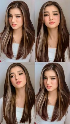 Hair Color For Morena, V Model, Hair Tips Video, Shot Hair Styles, Long Brown Hair, Hair Up Styles, Haircuts Straight Hair, روتين العناية بالبشرة