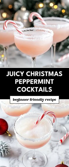 Image for Juicy Christmas Peppermint Cocktails Peppermint Christmas Drinks, Peppermint Christmas Party, Elf Cocktail, Gingerbread Cocktail, Fun Christmas Cocktails