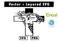 jesus svg and png for cricut machine | Vectorency Cricut Machine, Silhouette Svg