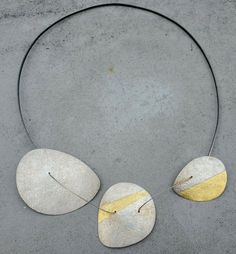 Reiko Ishiyama Contemporary Sterling Silver 23k Gold Keum Boo Modernist Necklace | eBay Contemporary Studio, Keum Boo, Artisan Jewelry Necklaces, Hanging Mobile, Handcrafted Artisan Jewelry, Fine Silver, Chains Jewelry, Silver Wire, Artisan Jewelry