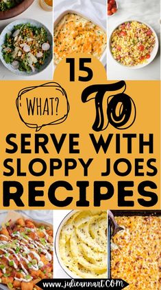 what to serve with sloppy joe's recipes