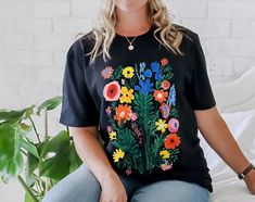 Matisse Flowers, Botanical Beauty, Floral Tee, Henri Matisse, Mom Shirt, Gift For Mom, Colorful Flowers, Light Fabric, New Zealand