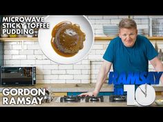 a man standing in front of a kitchen counter with food on it and the words ramsay 101 above him