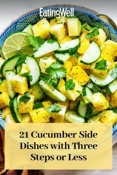 cucumber side dishes with three steps or less are the best way to use cucumbers