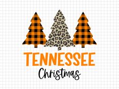 the tennessee christmas tree is shown in orange and black with an animal print on it