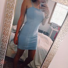 Light Blue Bodycon Dress (New With Tags) Light Blue Bodycon Dress, Blue Bodycon, Blue Bodycon Dress, Forever 21 Dresses, 21 Dresses, New Dress, Colorful Dresses, Forever 21, Color Blue