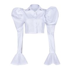 image_0 White Trendy Blouse With Lantern Sleeves, Trendy White Lantern Sleeve Blouse, White Button-up Top With Blouson Sleeves, Trendy Fitted Blouse With Lantern Sleeves, Fitted Blouse With Balloon Sleeves And Buttons, Fitted Puff Sleeve Shirt With Buttons, Fitted Puff Sleeve Button-up Top For Summer, Trendy Fitted Blouse With Puff Sleeves, Fall Puff Sleeve Shirt