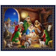 the birth of jesus is depicted in this christmas scene