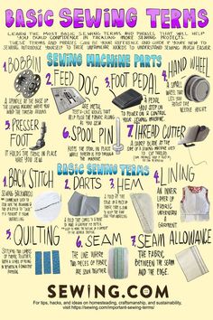 sewing instructions for basic sewing items