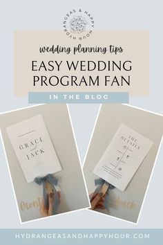 wedding planning tips for the bride and groom in the process of making their own programs