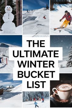 winter bucket list Bucket List Activities, Snow Fun, Winter Fun, Winter Months