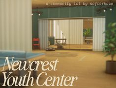 an advertisement for a youth center with the words nearest youth center on it's front door