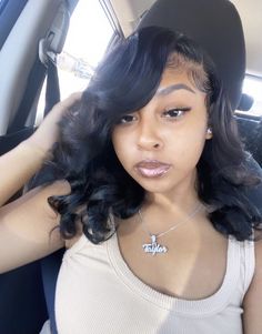 Side Part Bob Black Women Curls, Sew In Hairstyles With Leave Out Bob, 12inch Bob Wig For Black Women, No Part Hairstyles For Black Women, Side Part Bob Wig With Curls, Short Quickweave Styles, Organique Breezy Wave Ponytail, Short Side Part With Curls, Curly Bob Black Women