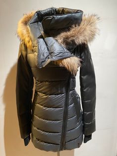 Roya Puffer With Fur Trim | Rudsak | Coat, Jacket – Dejavu NYC Leather Sleeves, Water Beads, White Ducks, Down Parka, Fur Hood, Leather Sleeve, Body Heat, Natural Body, Bold Design