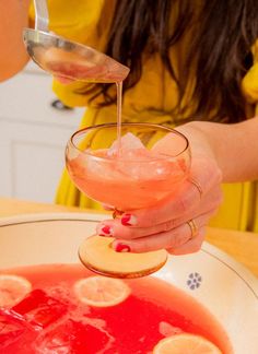 No Bad Days Large-format Cocktail Recipe | PUNCH Sparkling Wine Drinks, Watermelon Cocktail Recipes, Vintage Punch Bowl, Recipe For A Crowd, Cocktail Recipes For A Crowd, Watermelon Wine, Watermelon Cocktail, Dry Vermouth, No Bad Days