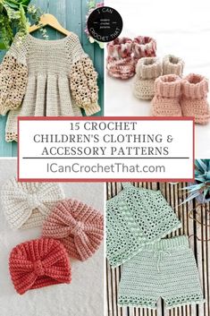 crochet patterns for children's clothing and accessories