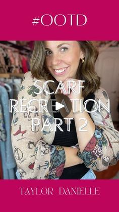 Scarf Trends, Diy Scarf, Scarf Shirt, Fashion Attire, Clothes Crafts, Clothing Hacks, Sarong, Another One