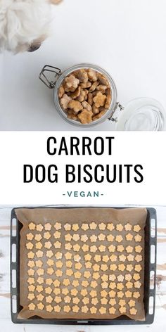 the recipe for carrot dog biscuits is shown