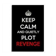 a black and red poster with the words, keep calm and quietly plot reverse on it