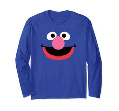 PRICES MAY VARY. Sesame Street Grover Face is 100% authentic, officially licensed Sesame Street apparel, that comes in t shirt, tank top, v-neck, longsleeve, hoodie, and sweatshirt styles! Sesame Street is a longtime favorite of children and adults, and a staple of PBS. Big Bird leads a cast of characters such as Bert and Ernie, Oscar the Grouch, Elmo, Grover and many others to teach children numbers, colors and the alphabet. Lightweight, Classic fit, Double-needle sleeve and bottom hem Street Apparel, Bert And Ernie, Oscar The Grouch, Big Bird, Sesame Street, Teaching Kids, Branded T Shirts, Sweatshirt Fashion, Long Sleeve T Shirt