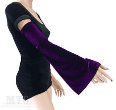 Bell Sleeve Gothic plush stretch Velvet arm warmers Boho Unisex Festival Rave Retro Hippy choose from 19 colors MTcoffinz MTC These classic goth arm warmers are made with a plush stretch velvet and have elastic at the top band to keep them in place. Unisex sleeves for any Festival or rave with vintage retro look These are made to order so they won't ship immediately but they will ship quickly. nisex sizing below, if you require a custom size that isn't listed I'll be happy to set up a custom ord Fitted Gothic Leg Warmers For Cosplay, Fall Cosplay Leg Warmers, Fitted Gothic Leg Warmers For Fall, Fitted Leg Warmers For Cosplay In Fall, Goth Arm Warmers, Classic Goth, Boho Goth, Marvel Clothes, Top Band