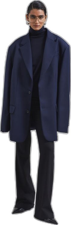 Formal Outerwear With Pockets And Straight Hem, Classic Oversized Wool Blazer, Oversized Classic Wool Blazer, Oversized Blazer With Concealed Placket For Office, Oversized Office Blazer With Concealed Placket, Formal Oversized Outerwear With Pockets, Elegant Oversized Blazer With Button Cuffs, Oversized Formal Outerwear With Pockets, Oversized Single Button Outerwear For Formal Occasions