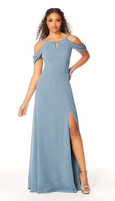 Morilee 21809 Bridesmaid Dress | The Wedding Shoppe Cinnamon Slate, Slate Dress, French Lilac, White Wisteria, School Dance Dresses, Bridesmaid Dress Styles, Drape Sleeves, Green Bridesmaid Dresses, Satin Color