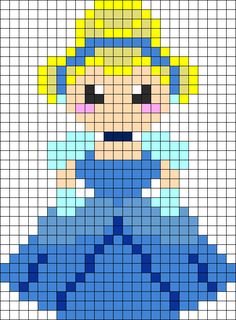 an image of the princess from mario's video game, made out of pixels