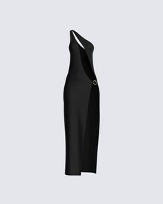 Dorian Black Cut Out Dress Black Asymmetrical Bodycon Dress For Night Out, Black Asymmetrical Midi Dress For Club, Edgy Black Bodycon Dress For Party, Edgy Asymmetrical Party Dress, Formal Black Maxi Dress With Cutout, Black Asymmetrical Bodycon Dress For Formal Events, Black Asymmetrical Bodycon Dress For Formal Occasions, Edgy Asymmetrical Evening Dress, Black Maxi Dress With Cutout For Party