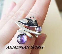 Armenian jewelry ring Silver 925 purple lab quartz Unusual jewellery Boho purple violet women rings FREE shipping Worldwide (tracked)Please note that we also make the same set with stones of other colors.Earrings:Sterling silver 925, lab purple quartz.Weight: 18 gramsLength: 4 cm = 1.8 inchRing:Sterling silver 925, lab purple quartz.Weight: 7Please choose your size from "RING SIZE" option.Pendant:Sterling silver 925, lab purple quartz.Weight: 5Chain: Sterling silver 925Weight: 4 gramsLength: app Modern Purple Jewelry As A Gift, Modern Purple Jewelry For Gifts, Elegant Purple Rings With Natural Stones, Purple Amethyst Ring Gift, Silver Amethyst Ring With Natural Stones As Gift, Unique Amethyst Ring As A Gift, Unique Hallmarked Amethyst Ring For Gift, Purple Amethyst Ring Stamped 925 As A Gift, Purple Amethyst Ring Stamped 925 For Gift