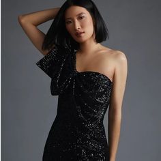 Anthropologie Let Me Be One-Shoulder Mini Dress Sequined Never Worn Size: Xxs Black Sequins Asymmetrical One Shoulder Dress Big Bow Lined Polyester, Elastane; Polyester Lining Side Zip Hand Wash Imported * All Sales Are Final Off-shoulder Mini Dress For Party Season Dinner, Off-shoulder Mini Dress For Dinner Party, Glamorous Off-shoulder Mini Dress For Dinner, Black Fitted Off Shoulder Dress For Dinner, Fitted Black Off Shoulder Dress For Dinner, Fitted Off Shoulder Sequin Dress For Night Out, Formal Off-shoulder Mini Dress With Sequins, One-shoulder Off-shoulder Dress For Party Season, One Shoulder Off Shoulder Dress For Party Season