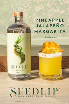 Discover a margarita with a twist. The Seedlip non-alc Pineapple Jalapeno Margarita brings together the sweetness of pineapple, the tang of lime, and the fiery kick of jalapeño. Mocktale Recipes, Pineapple Jalapeno Margarita, Autumn Cocktails, Bartender Drinks Recipes, Jalapeno Margarita, Healthy Cocktails, Smoothie Drink Recipes, Mixed Drinks Recipes, Fall Cocktails