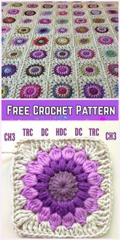 crochet pattern for a granny granny's afghan with the text, free croche