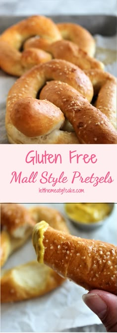 the gluten free mall style pretzels are ready to be eaten for breakfast