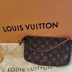 Pochette Accessories Includes Original Short Strap Date Code: Ca0042 Measures Approximately 8.7”X5”X.8 Pochette Accessories, Bags Louis Vuitton, Louis Vuitton Brown, Louis Vuitton Pochette, Louis Vuitton Bags, Louis Vuitton Bag, Bag Lady, Louis Vuitton, Women Shopping