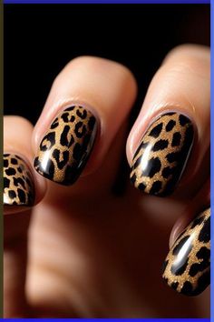 Cheetah Nail Designs, Animal Print Nails Art, Animal Nail Art, Geometric Nail Art, Cheetah Nails