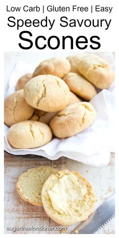 low carb gluen free easy recipe for scones that are ready in minutes