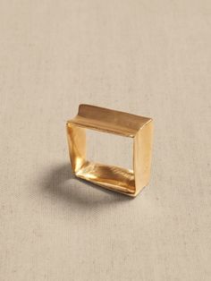 Modern Square Ring Brass | Aureus + Argent | Banana Republic Brass Rings, Square Ring, Silver Jewelry Fashion, Square Rings, Modern Square, Women's Jewelry And Accessories, Timeless Jewelry, Clothes Horse, Buying Jewelry