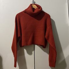 100% Merino Wool Color Is Corsa Red Winter Sweater, Cozy Red Soft Knit Top, Cozy Red Wool Sweater, Red Long Sleeve Wool Sweater, Cashmere Sweater Red, Cropped Wool Sweater, Aritzia Sweater, Womens Black Sweater, Sleeveless Turtleneck Sweaters