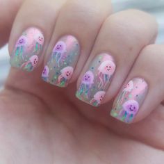 Bee And Puppycat Nails, Silly Nails, Kids Nails, Kids Nail Designs, Cute Simple Nails, Summery Nails, Animal Nails, Cute Summer Nails, Really Cute Nails