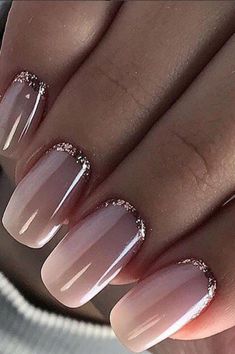 Elegant Nail Designs, Light Nails, Rose Gold Nails, Makijaż Smokey Eye, Nail Art Wedding, Bride Nails, Bridal Nails, Classy Nails