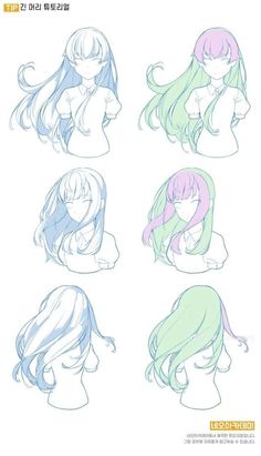 Anime Hair Styles, Pelo Anime, Hair Drawing, Hair Anime