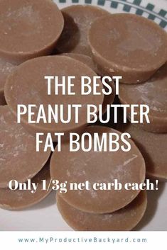 The Best Peanut Butter Fat Bombs; Cold, Creamy, Peanut Buttery Goodness! Only 1/3 net carb each! Or use almond butter! Really the best fat bombs!! #Keto #LowCarb #LCHF #KetoDiet #MyProductiveBackyard #glutenfree #ketogenicdiet #lowcarbhighfat #Ketorecipes #Lowcarbrecipes #peanutbutter #fatbombs Keto Cabbage Recipe, Cleaning Eating, Whole30 Dinner, Postre Keto, Keto Sweets, Keto Snack, Keto Friendly Desserts, Carb Snacks, Fat Bomb Recipe